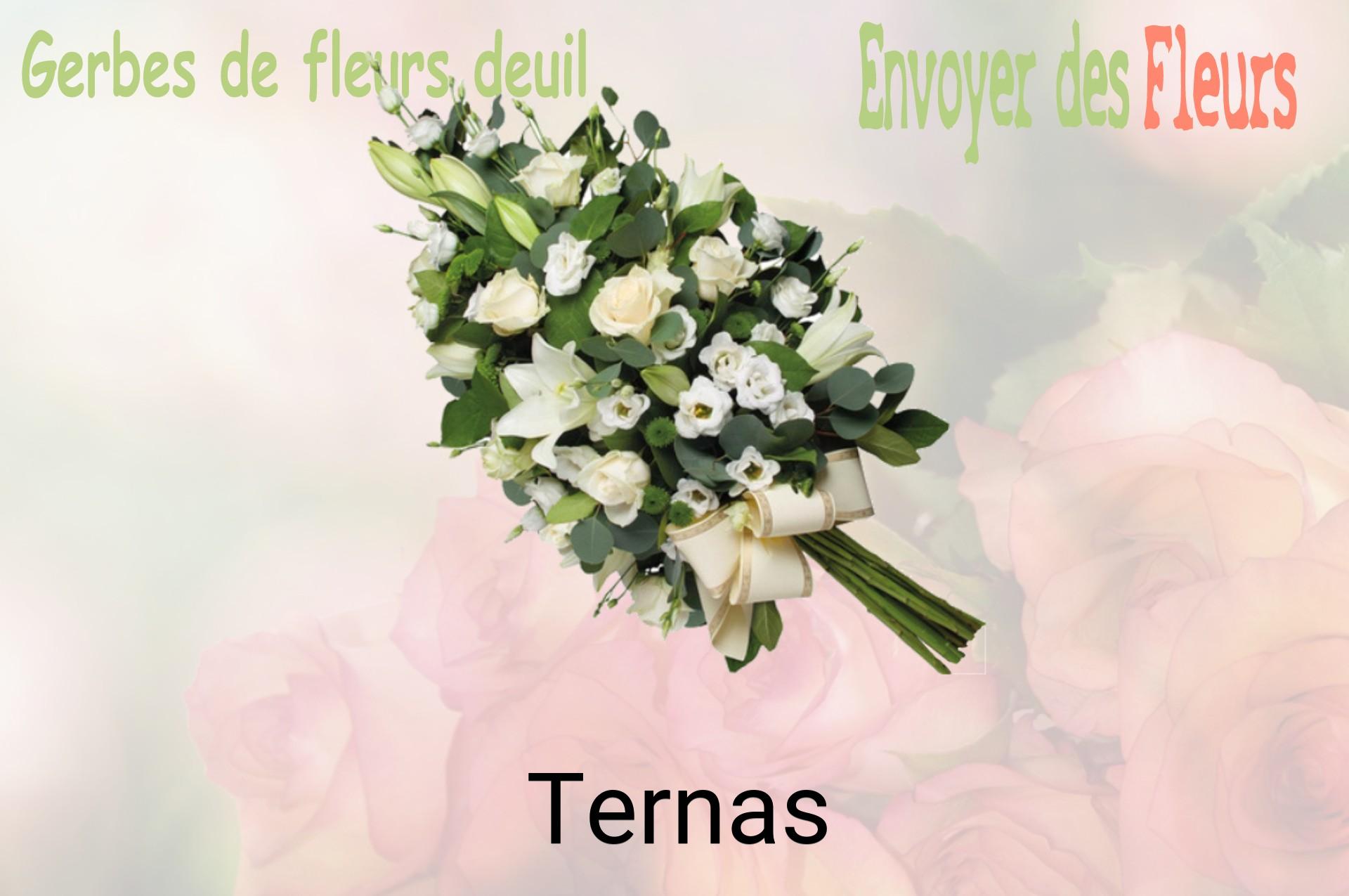 Gerbe de fleurs de deuil livrée à Ternas